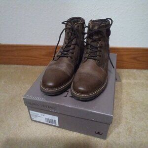 Like New Mens Crown Vintage Castland Cap-Toe Leather Boots 9 1/2